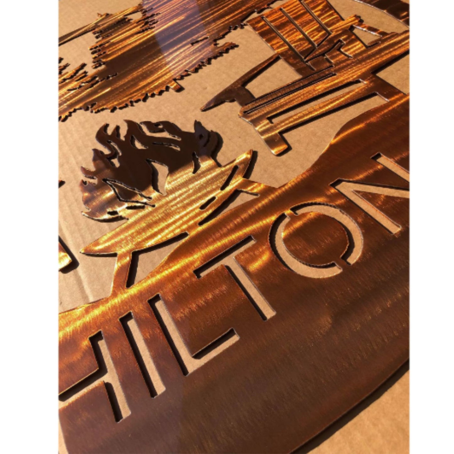 Campfire Scene Metal Sign