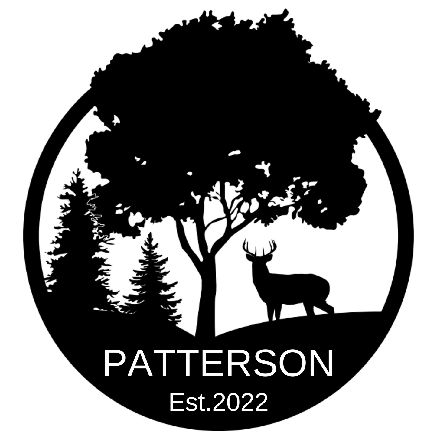 Deer Scene Metal Sign