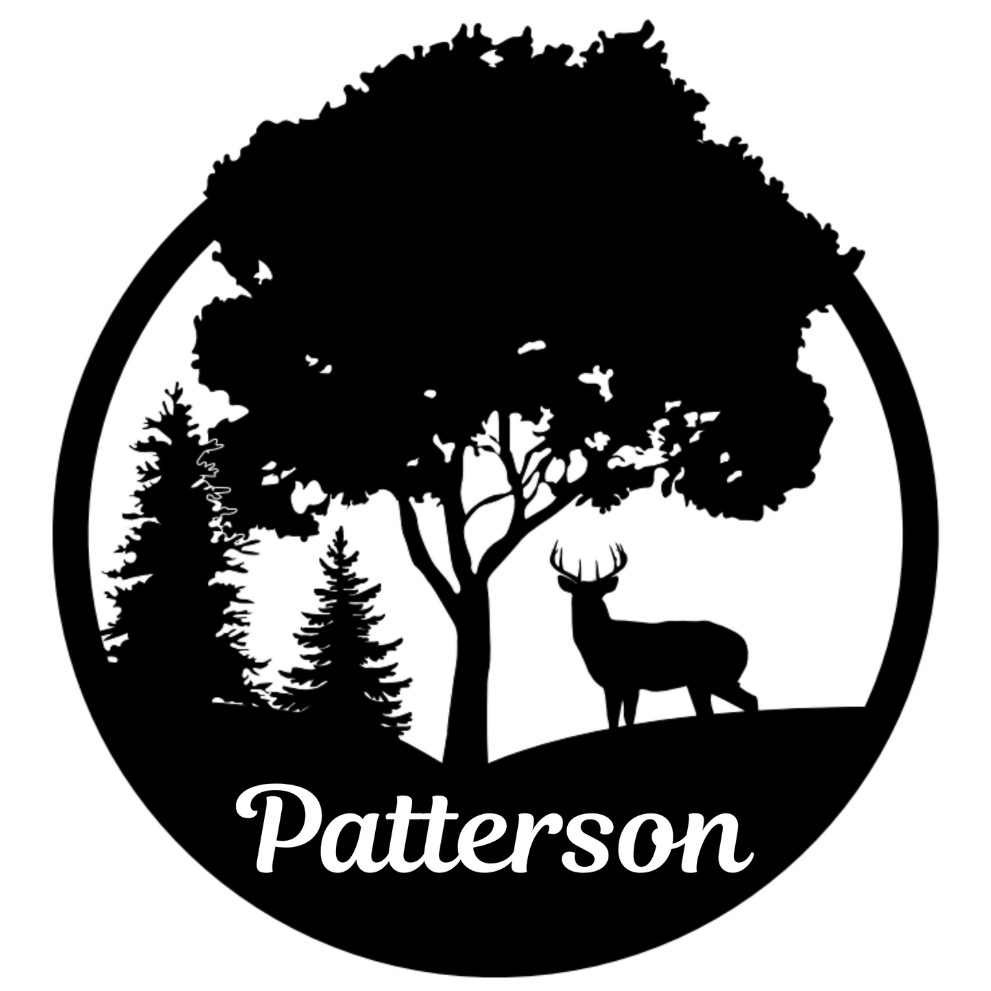 Deer Scene Metal Sign