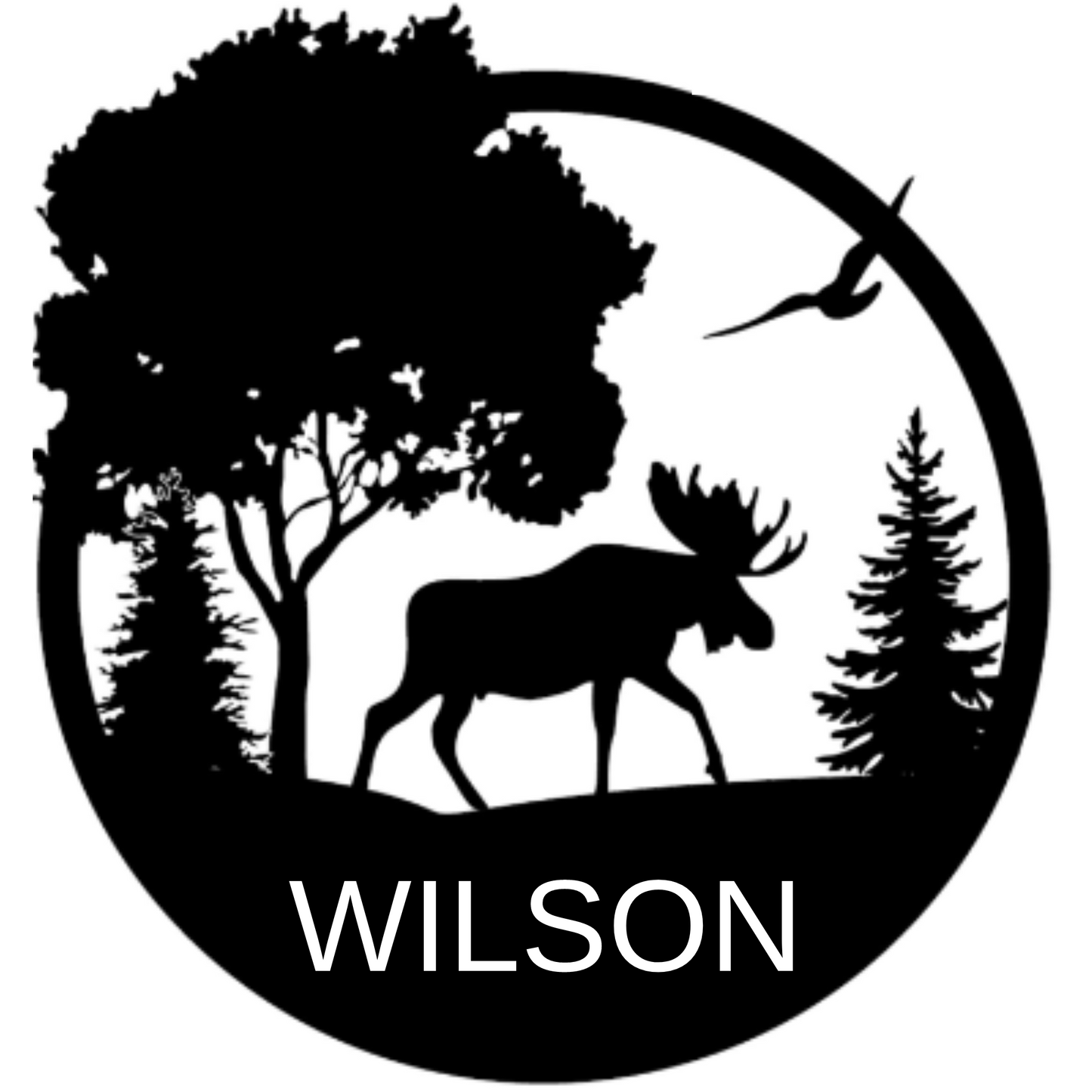 Moose Scene Metal Sign