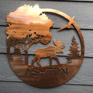 Moose Scene Monogram
