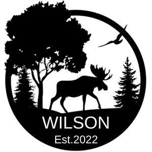 Moose Scene Monogram